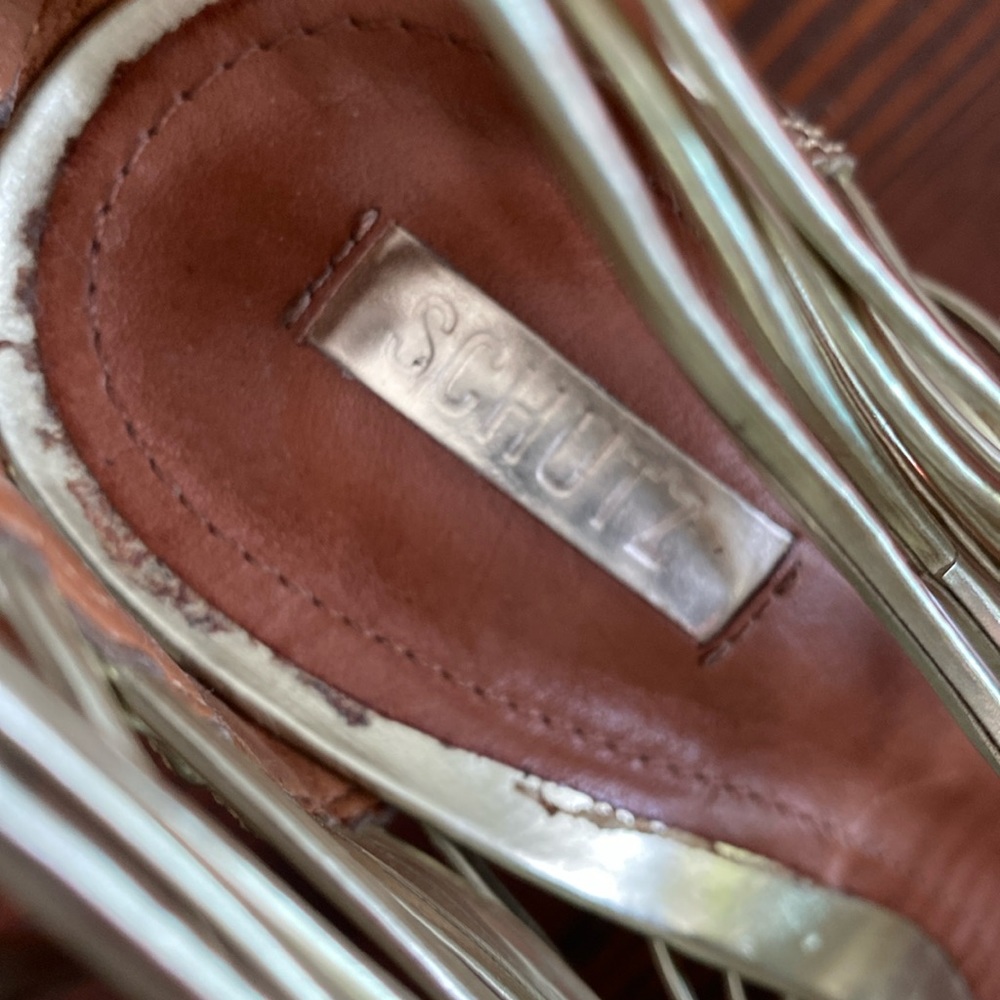 SCHUTZ Golden Cage Heels/Size 8.5